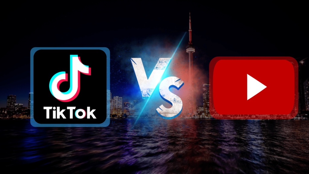 Obrázok znázorňující logo TikTok a YouTube